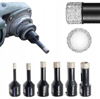 Vrták VRTÁKY 6 Ks PRO DIAMANTOVÉ DLAŽDICE KORUNKA KORUNKOVÝ VRTÁK pro úhelník M-14