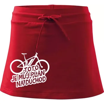 Dámská sukně Ebike plán na důchod - Sportovní sukně - two in one - L ( Červená )