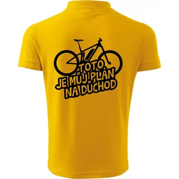 Pánská košile Ebike plán na důchod - Polokošile pánská Pique Polo 203 - 5XL ( Žlutá )