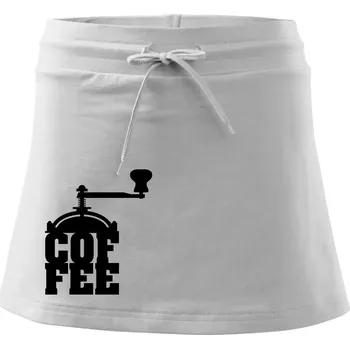 Dámská sukně Coffee mlýnek - Sportovní sukně - two in one - XS ( Bílá )