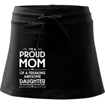 Dámská sukně Proud Mom Daughter - Sportovní sukně - two in one - XL ( Černá )