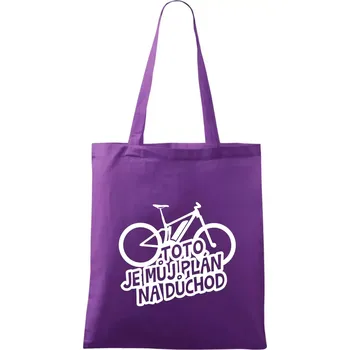 Ebike plán na důchod - Taška bavlněná - 42 x 38 cm ( Fialová )