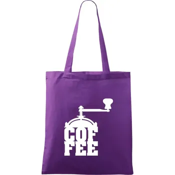 Coffee mlýnek - Taška bavlněná - 42 x 38 cm ( Fialová )