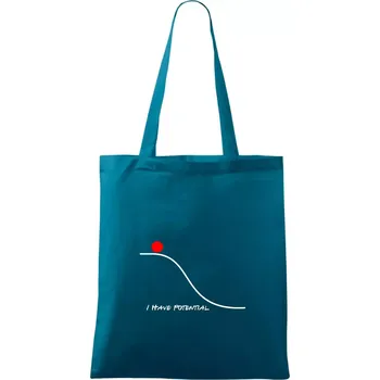 I have potential - Taška bavlněná - 42 x 38 cm ( Petrolejová )