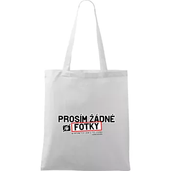 Prosím žádné fotky - fušeřina - Taška bavlněná - 42 x 38 cm ( Bílá )