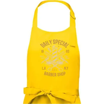 Kuchyňská zástěra Daily Special Barber Shop - Pánská zástěra na vaření - Univerzální velikost ( Žlutá )