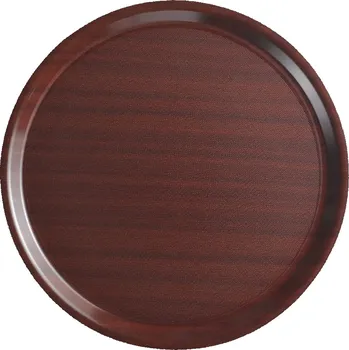 Cambro Kulatý protiskluzový servírovací tác Mykonos v mahagonovém provedení, Cambro, kulatý, Mahagon, ø380mm