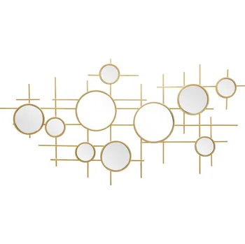 Zrcadlo Zlaté nástěnné zrcadlo Mauro Ferretti Numbers, 117x4,5x61 cm