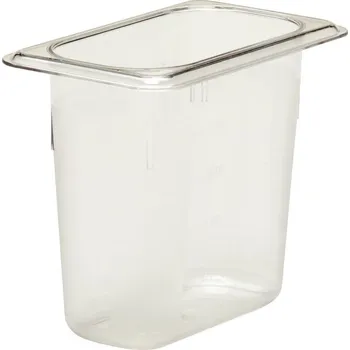 Dóza na potraviny Cambro Nádoba Camwear GN 1/9 z polykarbonátu, Cambro, GN 1/9, 1,4L, Průhledná, 108x176x(H)150mm