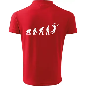 Pánská košile Evoluce volejbal smeč - Polokošile pánská Pique Polo 203 - 3XL ( Červená )