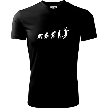 Pánské tričko Evoluce volejbal smeč - Pánské triko Fantasy sportovní (dresovina) - S ( Černá )