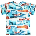ESITO Tričko s krátkým rukávem Surfing - tyrkysová - 128 tyrkysová