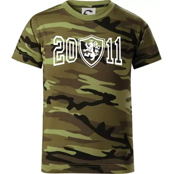 Chlapecké tričko Narozeninový motiv - znak - 2011 - Dětské maskáčové triko - 122 cm/6 let ( Zelený maskáč )