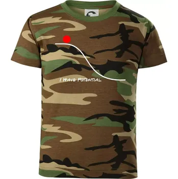 I have potential - Dětské maskáčové triko - 146 cm/10 let ( Hnědý maskáč )