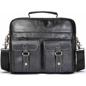 Humerpaul pánská kožená brašna Holger Černá 9L Humerpaul 97k-cube