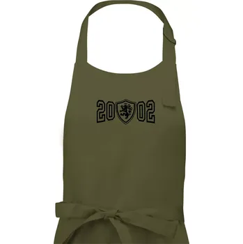 Kuchyňská zástěra Narozeninový motiv - znak - 2002 - Pánská zástěra na vaření - Univerzální velikost ( Khaki )