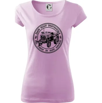Dámské tričko Mistr improvizace starý traktor - Dámské triko Pure - XS ( Orchid )