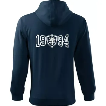 Pánská mikina Narozeninový motiv - znak - 1994 - Mikina s kapucí na zip trendy zipper - M ( Námořní modrá (téměř černá) )