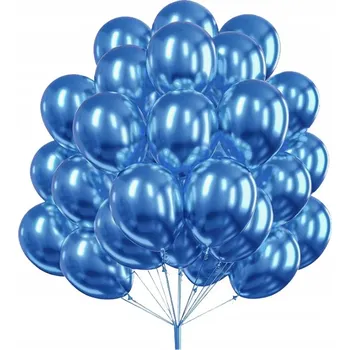 Balónek Modré chromové lesklé gumové balónky 26 cm - 100 ks