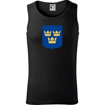 Švédský znak tři korunky velký - Tílko pánské Core - S ( Černá )