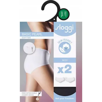 Kalhotky 2 x Dámské kalhotky Sloggi Basic H Pearl Midi 2P vel. 44