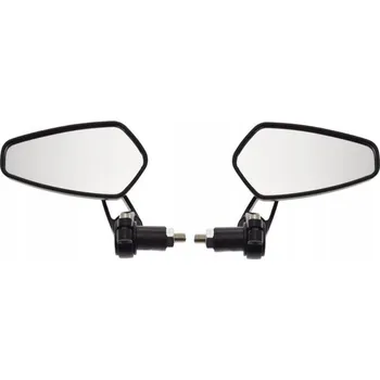 Zrcátko pro motocykl UNIVERZÁLNÍ MOTOCYKLOVÁ ZRCÁTKA DO KONCŮ ŘIDÍTEK Černá