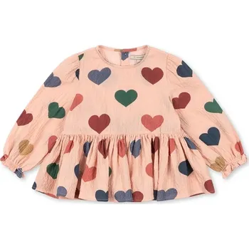 Dámská halenka Dětská halenka Konges Sløjd ELIN BLOUSE GOTS KS103793.9BYA růžová 39X, vel. 122-128