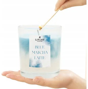 Svíčka Vonná sójová svíčka Lunari Blue Matcha Latte Švestka 1 ks