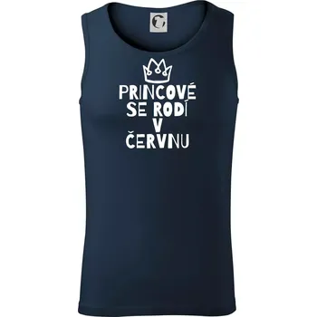 Princové se rodí v červnu - Tílko pánské Core - XL ( Námořní modrá (velmi tmavá - téměř černá) )