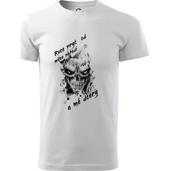 Pánské tričko Ruce pryč od mého nářadí a mé dcery - Triko extra velké (5-8XL) - 7XL ( Bílá )