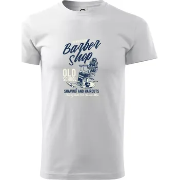 Pánské tričko Downtown Barbershop - Triko extra velké (5-8XL) - 8XL ( Bílá )