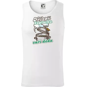 Nejlepší koprovku vaří děda - Tílko pánské Core - XL ( Bílá )