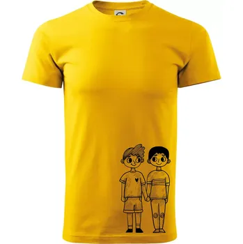 Pánské tričko Gay pár - Triko extra velké (5-8XL) - 8XL ( Žlutá )