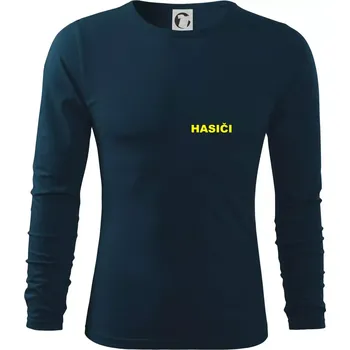 Pánské oblečení Hasiči název samostatný - Triko s dlouhým rukávem FIT-T long sleeve - XL ( Námořní modrá (velmi tmavá - téměř černá) )