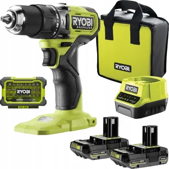 Vrtačka RYOBI aku vrtačka 2x2,0Ah nabíječka + ks sada bitů