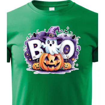 Chlapecké tričko Dětské tričko s duchem, Barva Zelená, Velikost 110 cm/4 roky, Canvas Dětské tričko Bezvatriko.cz 2969