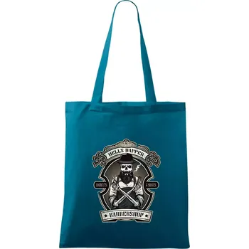 Barbershop nůžky - Taška bavlněná - 42 x 38 cm ( Petrolejová )