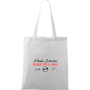 Mladá Boleslav město s tradicí - Taška bavlněná - 42 x 38 cm ( Bílá )