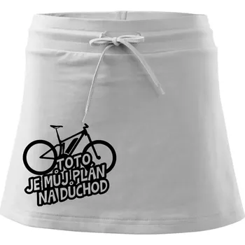 Dámská sukně Ebike plán na důchod - Sportovní sukně - two in one - M ( Bílá )