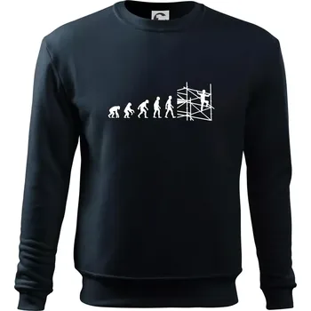 Chlapecké tričko Evoluce lešení - Mikina Essential dětská - 158 cm/12 let ( Námořní modrá (téměř černá) )