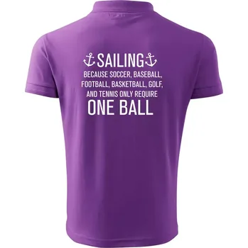 Pánská košile Sailing beacause one ball - Polokošile pánská Pique Polo 203 - 2XL ( Fialová )