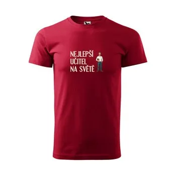 Pánská móda Tričko s potiskem Nejlepší učitel na světě: červené 3XL
