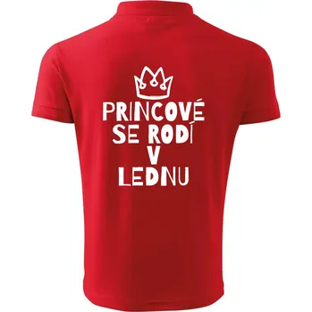 Pánská košile Princové se rodí v lednu - Polokošile pánská Pique Polo 203 - S ( Červená )
