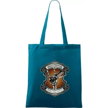 Hells dapper barbershop - Taška bavlněná - 42 x 38 cm ( Petrolejová )