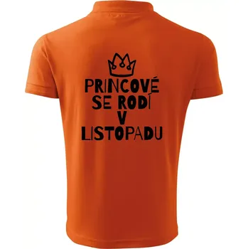 Pánská košile Princové se rodí v listopadu - Polokošile pánská Pique Polo 203 - 4XL ( Oranžová )