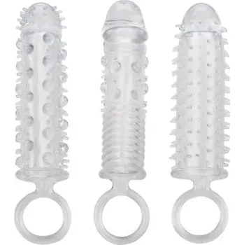 Návlek na penis CalExotics Textured Extension Set 3 pcs