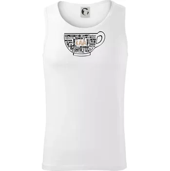 Káva - hrníček názvy - Tílko pánské Core - S ( Bílá )