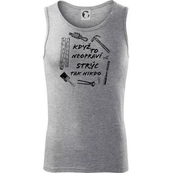 Když to neopraví strýc tak nikdo - Tílko pánské Core - XL ( Tmavě šedý melír )