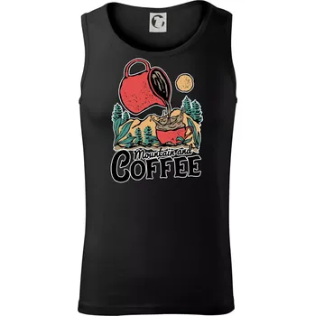 Mountain and Coffee - Tílko pánské Core - XL ( Černá )