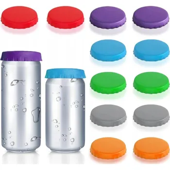 Dóza na potraviny Silikonové víčko / krytka na plechovku, mix barev, sada 3 ks